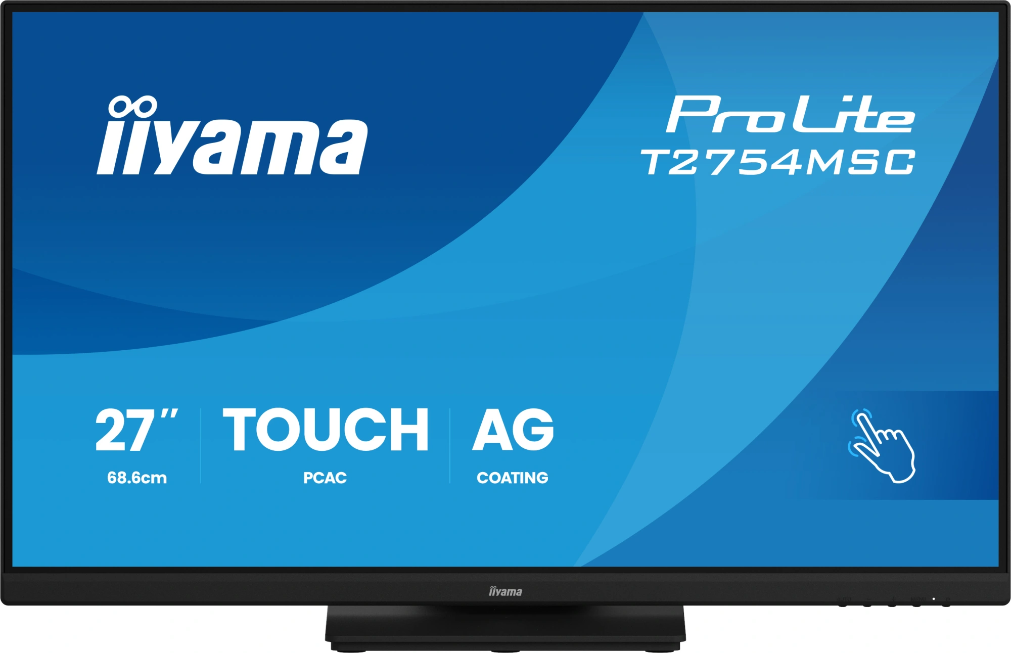 Монитор Iiyama 27" ProLite T2754MSC-B2AG черный IPS LED 4ms 16:9 HDMI M/M глянцевая HAS 1000:1 300cd 178гр/178гр 1920x1080 75Hz VGA DP FHD USB Touch 2.9кг