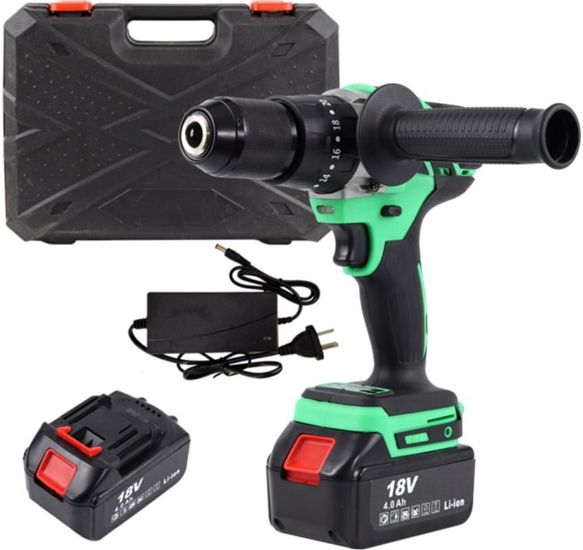 Дрель-шуруповерт Zitrek Green Impact аккум. патрон:быстрозажимной (кейс в комплекте) (063-4045)