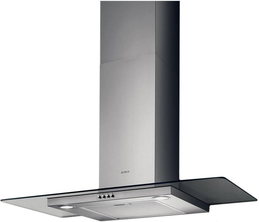 Вытяжка каминная Elica Flat GLASS IX/A/90 нержавеющая сталь управление: кнопочное (1 мотор)