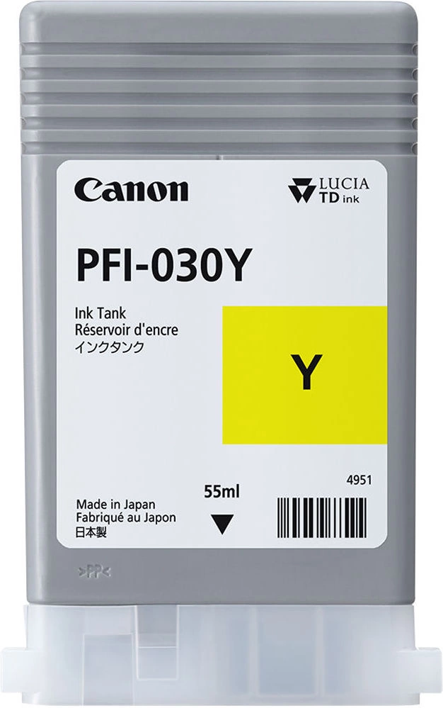 Картридж струйный Canon PFI-030Y 3492C001 желтый (55мл) для Canon imagePROGRAF TA-20, TA-30, TM-240, TM-340.