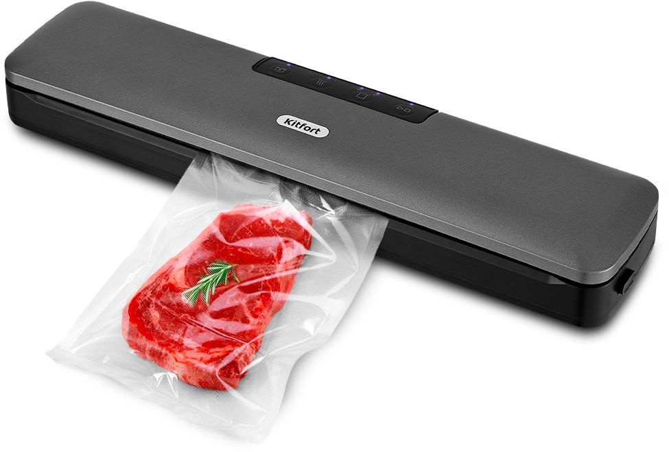 Вакуумный упаковщик Kitfort КТ-1527 95Вт 0.6Бар шир.пак.:29см черный