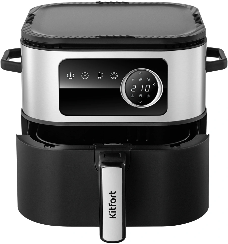 Аэрогриль Kitfort КТ-8127 1930Вт черный/серебристый