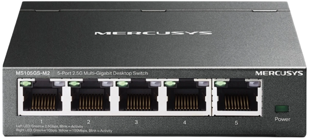 Коммутатор Mercusys MS105GS-M2 (L2) 5x2.5Гбит/с неуправляемый