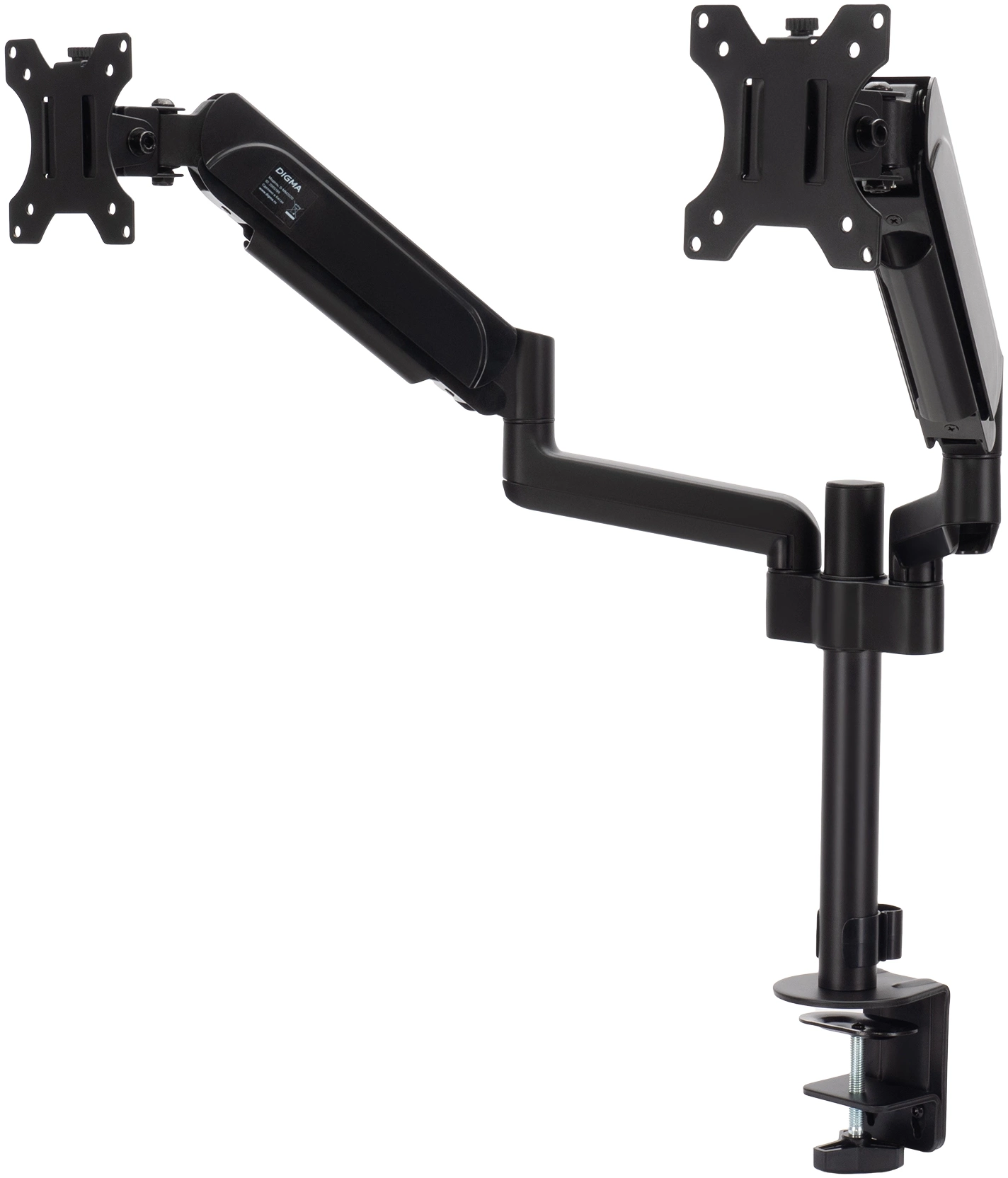 Кронштейн для мониторов ЖК Digma D-MM202D черный 17"-32" макс.9кг крепление к столешнице поворот и наклон