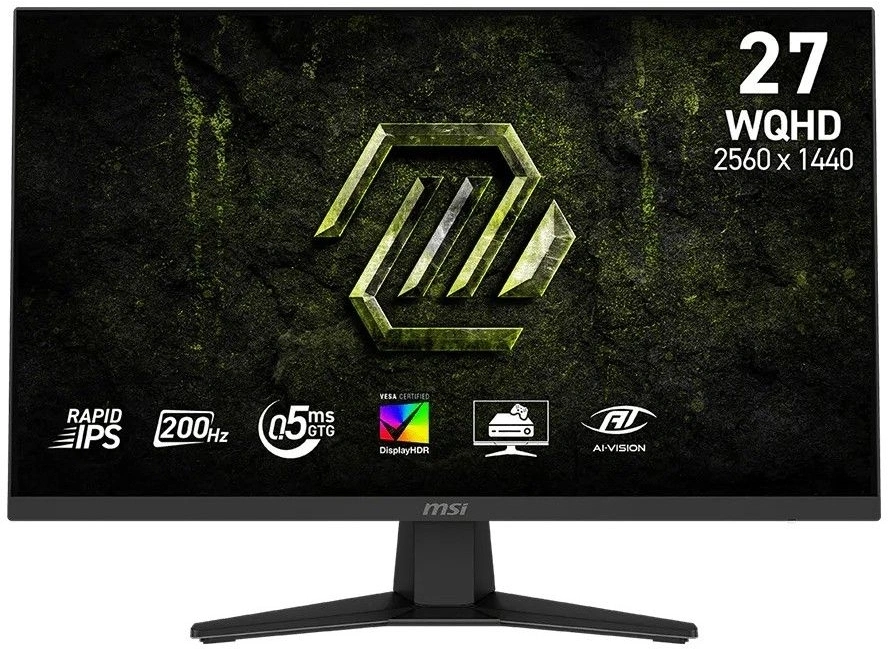 Монитор MSI 27" Mag 274QF E20 черный IPS LED 16:9 HDMI полуматовая 250cd 178гр/178гр 2560x1440 200Hz DP Quad 2K (1440p) 4.7кг