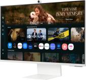 Монитор Samsung 32" S32FM803UIXCI белый VA LED 4ms 16:9 HDMI M/M матовая HAS Piv 3000:1 400cd 178гр/178гр 3840x2160 60Hz 4K USB 7кг