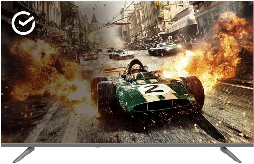 Телевизор LED Sber 43" SDX-43F3011 Салют ТВ Frameless серебристый FULL HD 60Hz DVB-T DVB-T2 DVB-C DVB-S DVB-S2 USB WiFi Smart TV