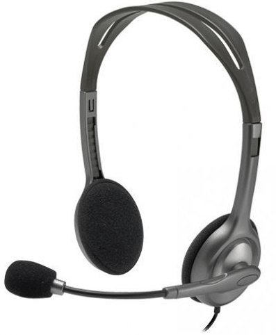 Наушники с микрофоном Logitech H111 серый 2.35м накладные оголовье (981-000588)