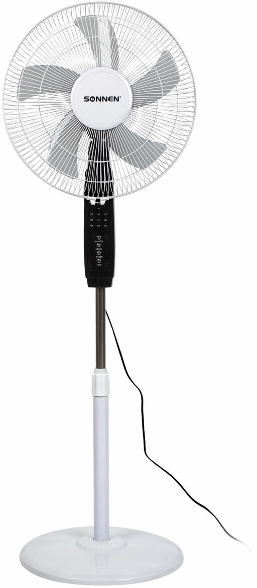 Вентилятор напольный Sonnen TF 45W-40-520 45Вт скоростей:3 ПДУ белый/черный