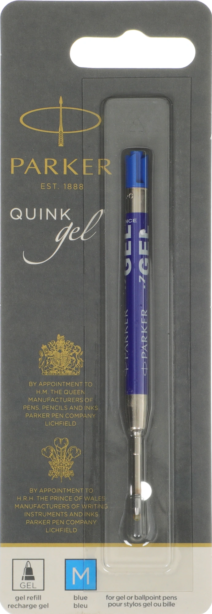 Стержень гелевый Parker Z05 (1950346) M 0.7мм синие чернила для ручек шариковых блистер