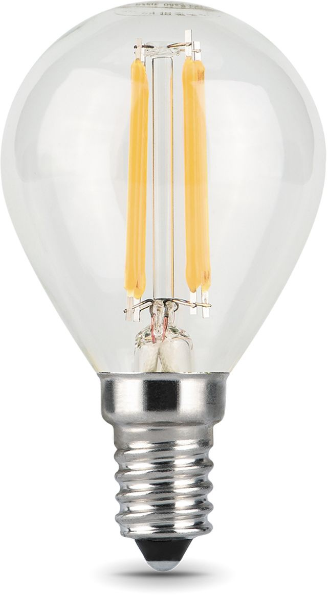 Лампа светодиодная Gauss Filament 7Вт цок.:E14 шар 220B 4100K св.свеч.бел.нейт. P45 (упак.:1шт) (105801207)