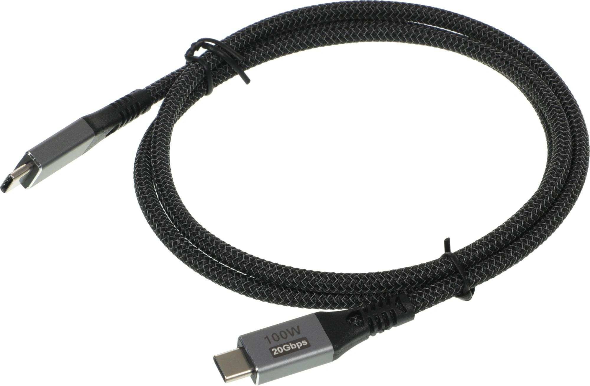 Кабель Premier 100W/4K 60HZ/20GBS USB Type-C (m)-USB Type-C (m) 1м черный