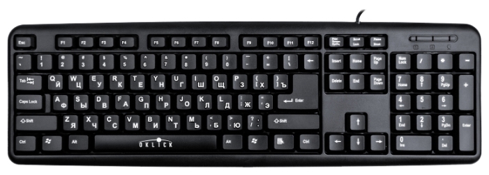 Клавиатура Оклик 180M черный PS/2 (313180)