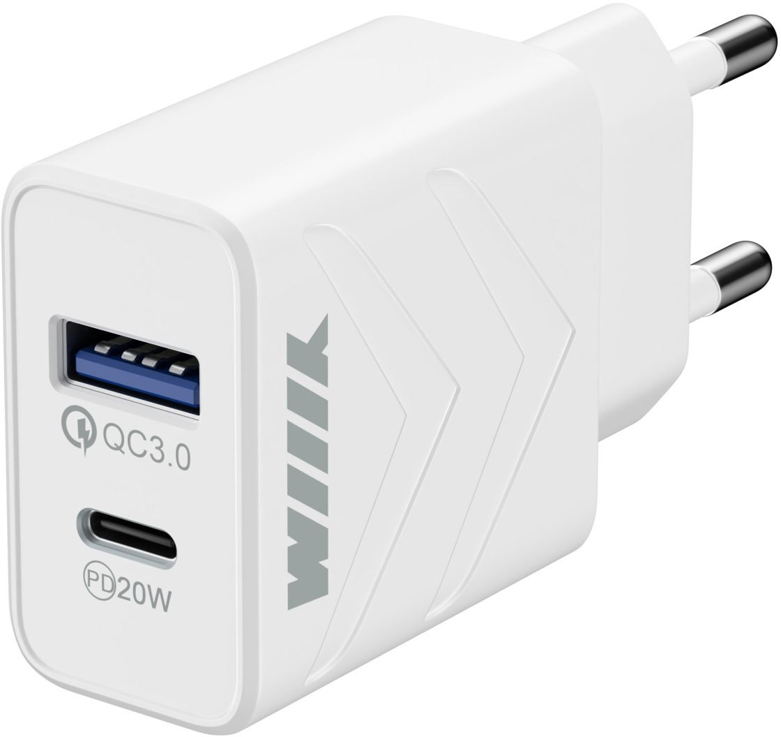 Сетевое зар./устр. Wiiix UNN-4-2-03-QCPD 20W 3A (PD+QC) USB-C/USB-A белый