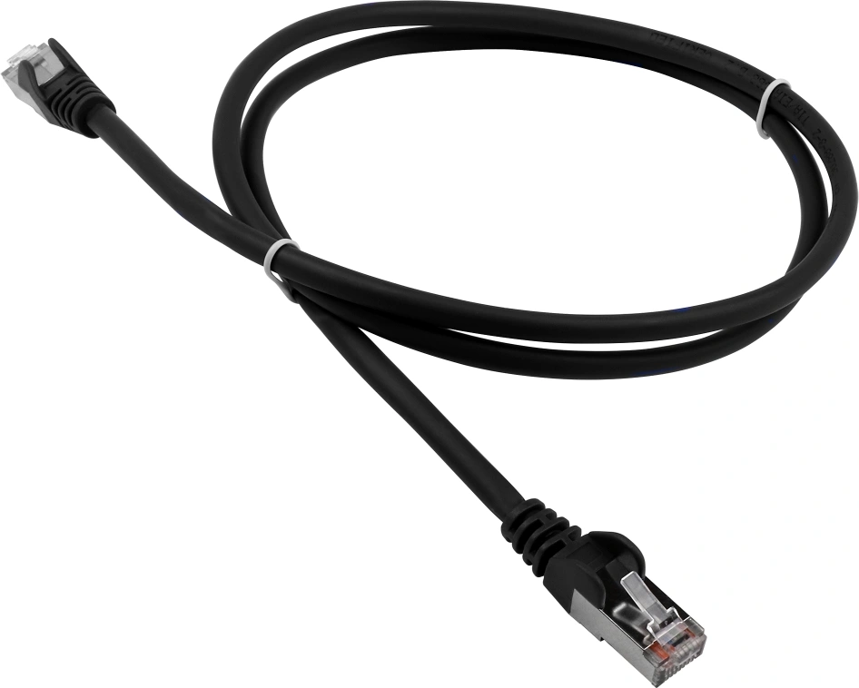 Патч-корд Lanmaster LAN-PC45/S5E-1.0-BK FTP RJ-45 вил.-вилка RJ-45 кат.5E 1м черный LSZH