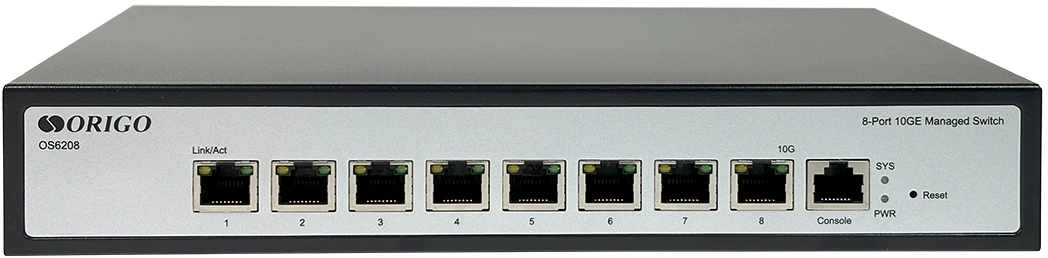 Коммутатор Origo OS6208 OS6208/A1A (L3) 8x10Гбит/с управляемый