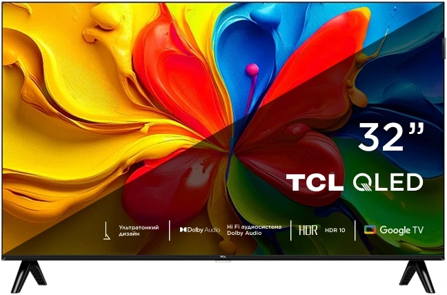 Телевизор QLED TCL 32" 32S4K-RU черный HD 60Hz DVB-T DVB-T2 DVB-C DVB-S DVB-S2 USB WiFi Smart TV (RUS)