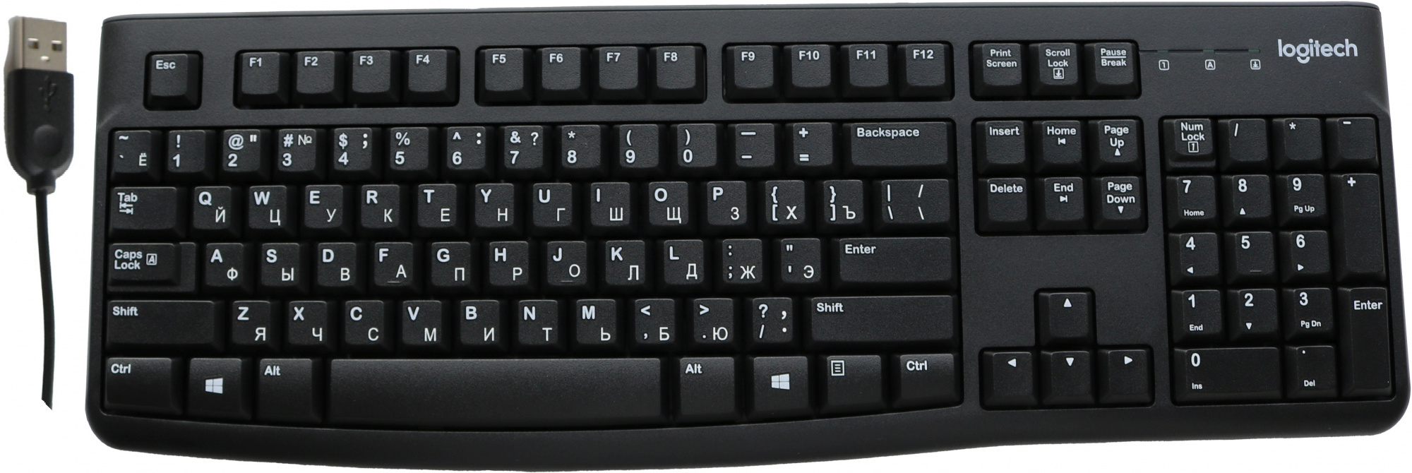 Клавиатура Logitech K120 черный USB (920-002583)