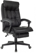 Кресло руководителя Бюрократ CH-824MSG-BF черный ткань/эко.кожа крестов. пластик подст.для ног