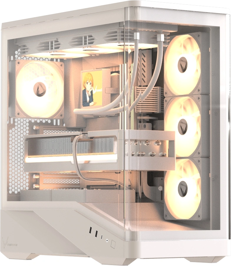 Корпус Formula Crystal U9 белый без БП ATX 9x120mm 3x140mm 2xUSB3.0 audio bott PSU