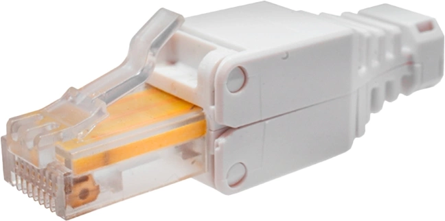 Коннектор Suprlan (10-0218-1) UTP кат.5E RJ45 с защитным колпачком серый (упак.:1шт)