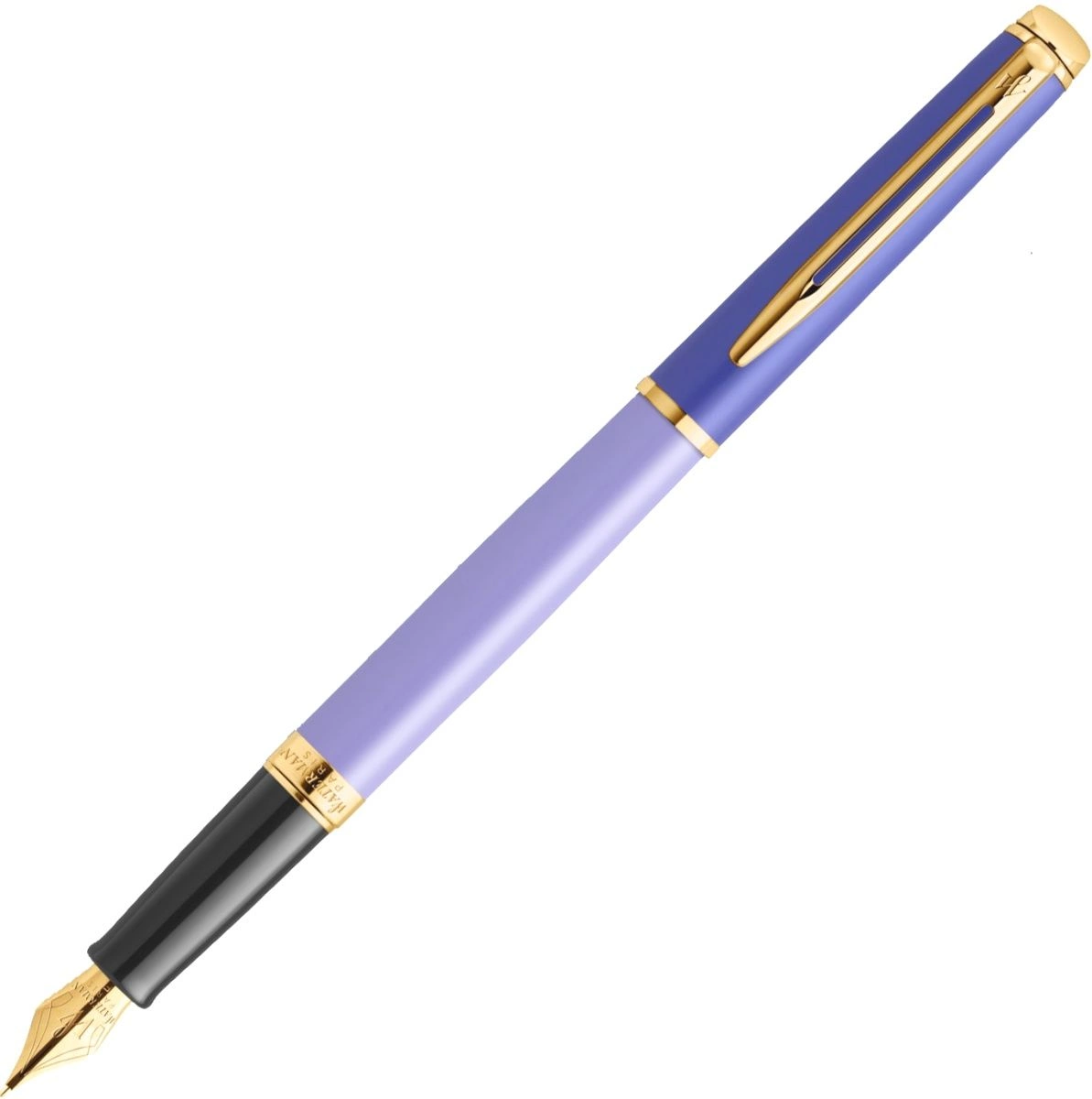 Ручка перьев. Waterman Hemisphere Colour Blocking (2179900) Purple GT F сталь нержавеющая/позолота F син. черн. подар.кор.