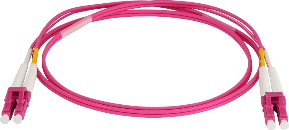 Патч-корд Lanmaster LAN-2LC-2LC/OM4/SL-15 2x50/125 OM4 LC дуплекс-LC дуплекс 15м LSZH розовый
