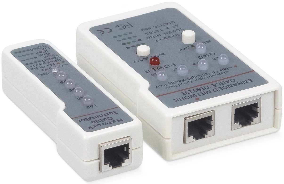 Тестер кабельный Cabeus HT-488CT белый/серый