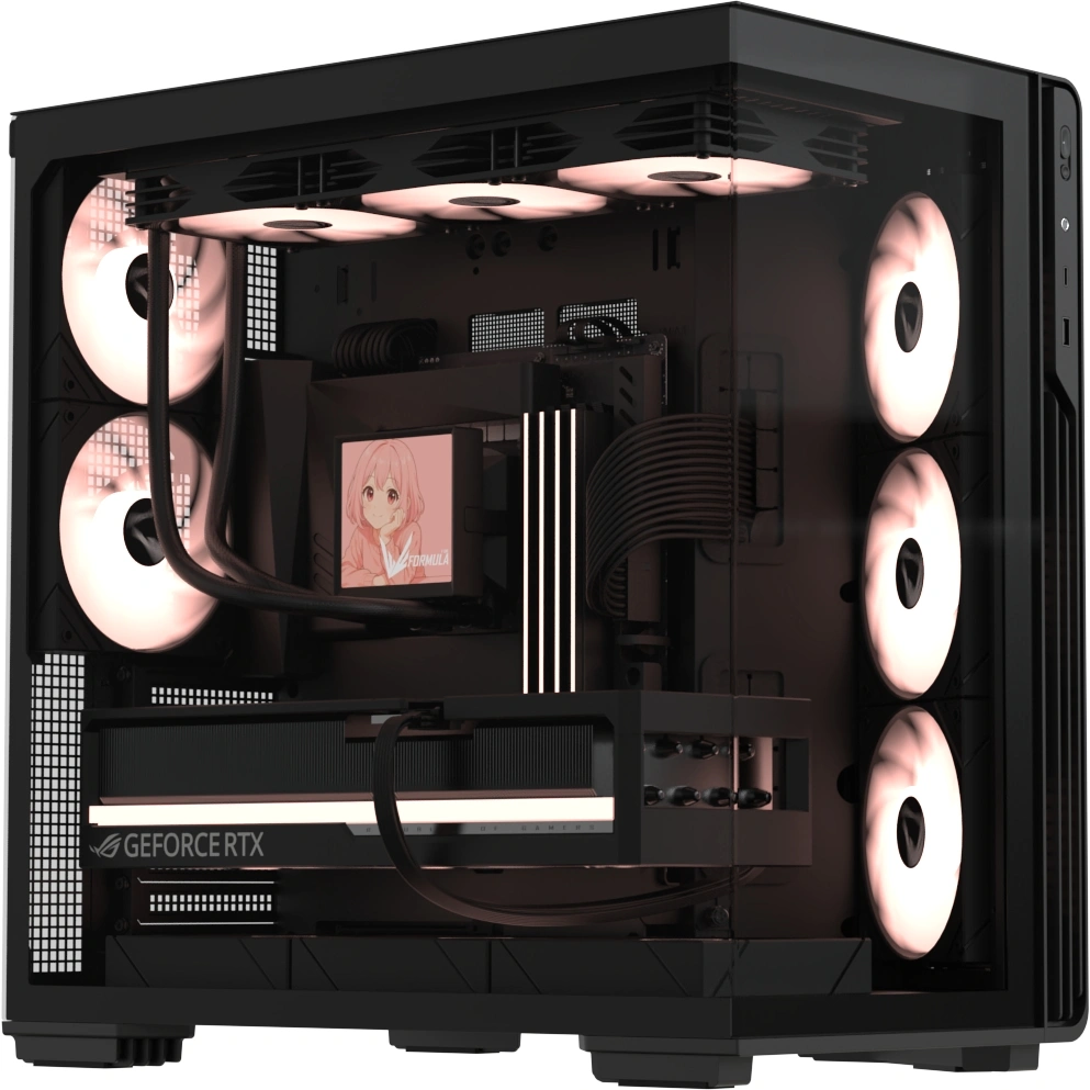 Корпус Formula Crystal Z7 PA черный без БП E-ATX 6x120mm 2x140mm 1xUSB3.0 audio bott PSU
