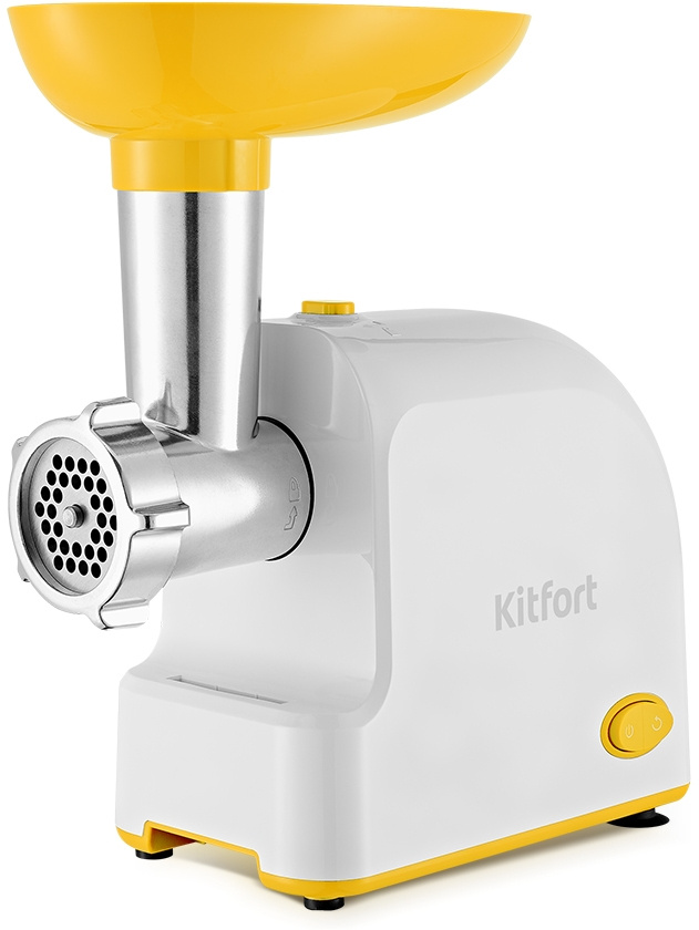 Мясорубка Kitfort КТ-2113-2 1000Вт белый/желтый