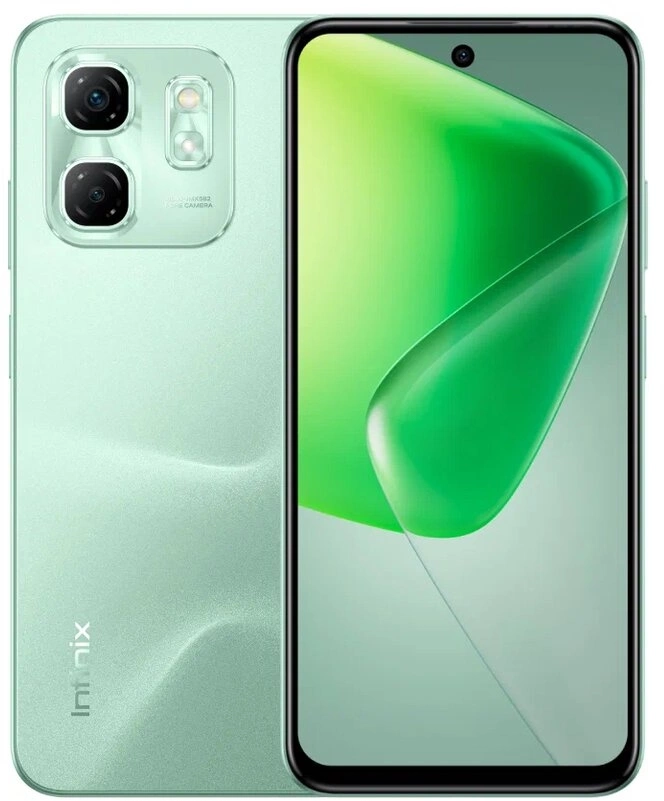 Смартфон Infinix X6531B Hot 50i 128Gb 4Gb зеленый моноблок 3G 4G 2Sim 6.78" 720x1600 Android 14 48Mpix 802.11 a/b/g/n/ac NFC GPS GSM900/1800 GSM1900 TouchSc Protect FM A-GPS microSD max2048Gb