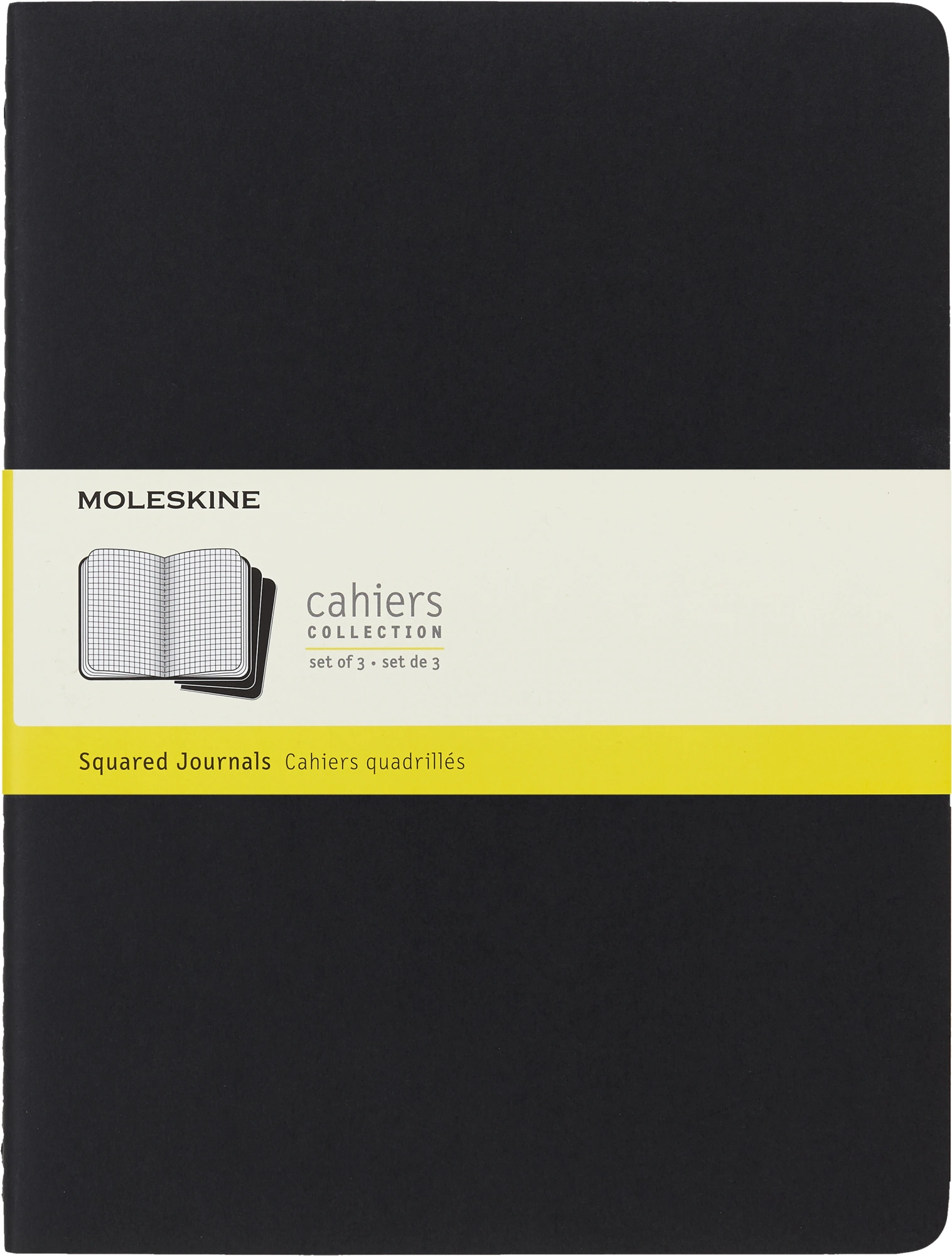 Блокнот Moleskine CAHIER JOURNAL QP322 XLarge 190х250мм обложка картон 120стр. клетка черный (3шт)