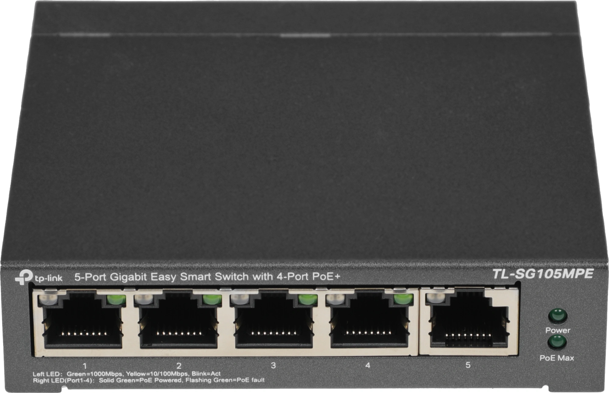 Коммутатор TP-Link TL-SG105MPE (L2) 5x1Гбит/с 4PoE+ 120W неуправляемый
