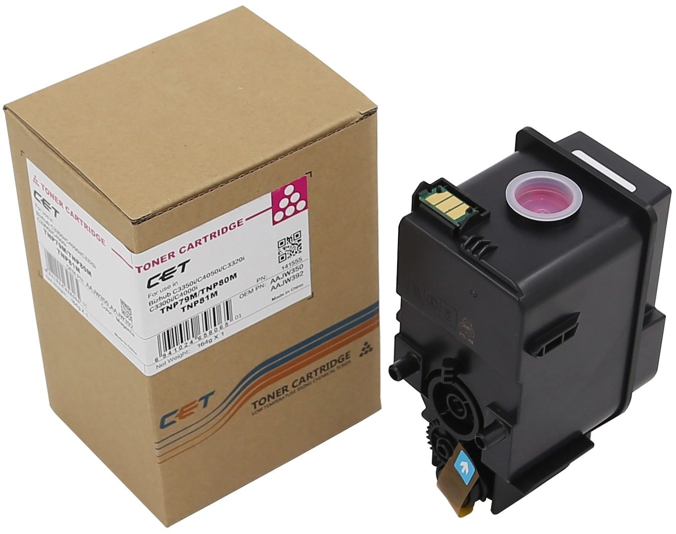 Картридж лазерный Cet CET141555 AAJW350/AAJW352/AAJW351/AAJW390/AAJW392/TNP79M/TNP80M/TNP81M пурпурный (9000стр.) для Konica Minolta Bizhub C3350i/C4050i/C3320i/C3300i/C4000i/C3351i/C4051i/C3321i/C3301i/C4001i
