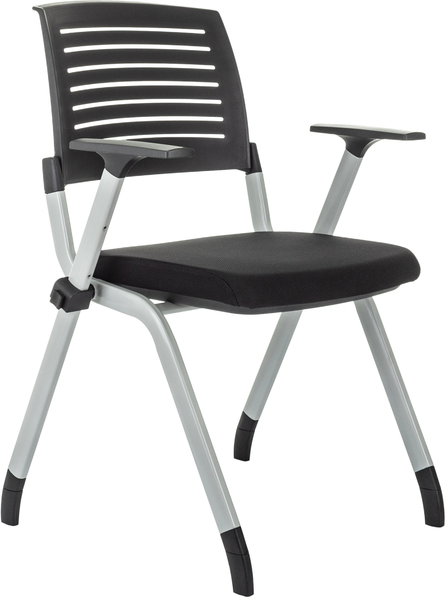 Стул Бюрократ X-Click черный на ножках металл серый