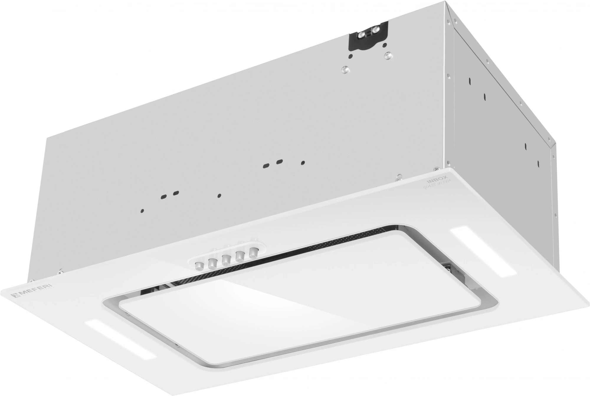 Вытяжка встраиваемая Meferi Ultra INBOX52WH Glass белый управление: кнопочное (1 мотор)