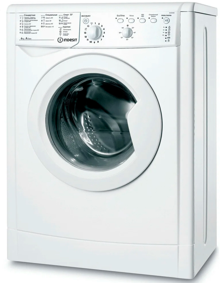 Стиральная машина Indesit EcoTime IWUB 4085 класс: A загр.фронтальная макс.:4кг белый