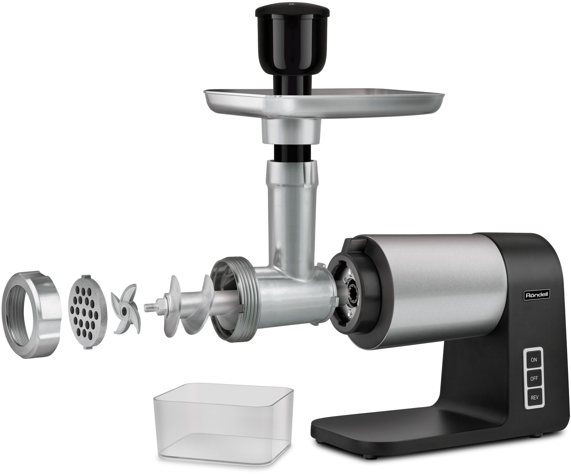 Мясорубка Rondell RDE-1451 2300Вт серебристый/черный