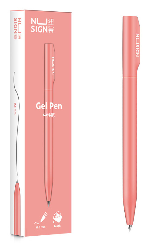 Ручка гелев. Deli Nusign NS552pink розовый черн. черн. линия 0.5мм