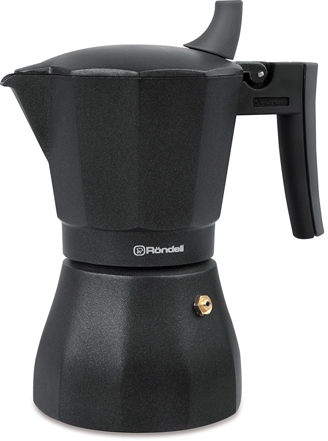 Кофеварка гейзерн. Rondell Kafferro RDA-994 0.45л алюминий темно-серый