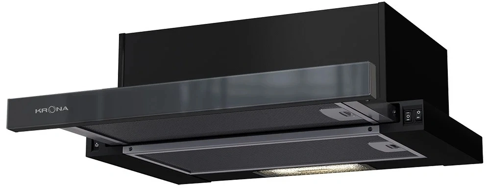Вытяжка встраиваемая Krona 500 AIR 1B черный управление: кнопочное (1 мотор)
