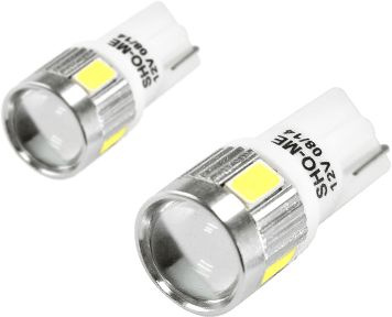 Лампа автомобильная светодиодная Sho-Me ALPHA-05 LENS T10 12В 3Вт (упак.:2шт) 5000K