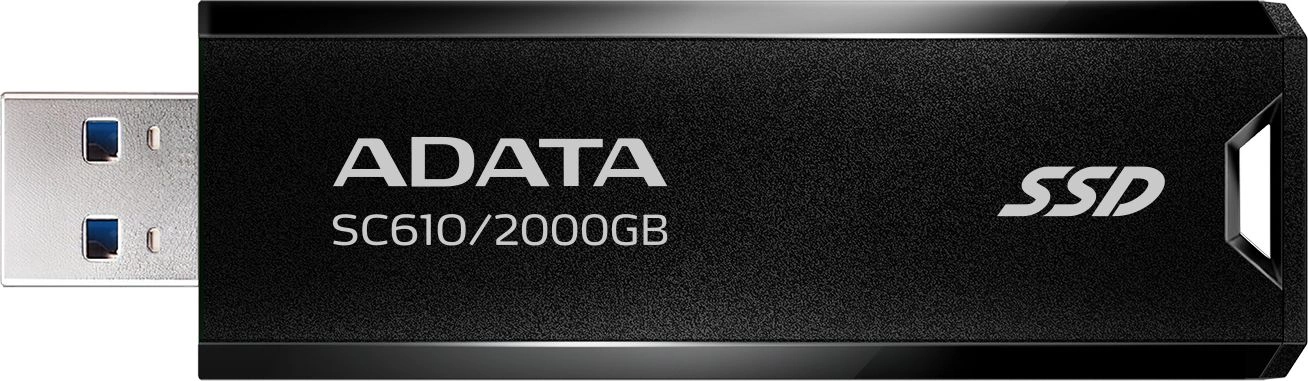 Накопитель SSD A-Data USB3.1 2TB SC610-2000G-CBK/RD SC610 черный