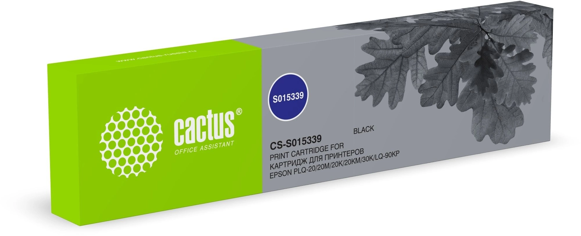 Картридж матричный Cactus CS-S015339 S015339 6.35x30 черный для Epson PLQ-20/20M/20K/20KM/30K/LQ-90KP