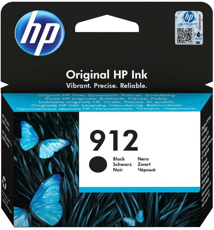 Картридж струйный HP 912 3YL80AE черный (300стр.) для HP DJ IA OfficeJet 801x/802x