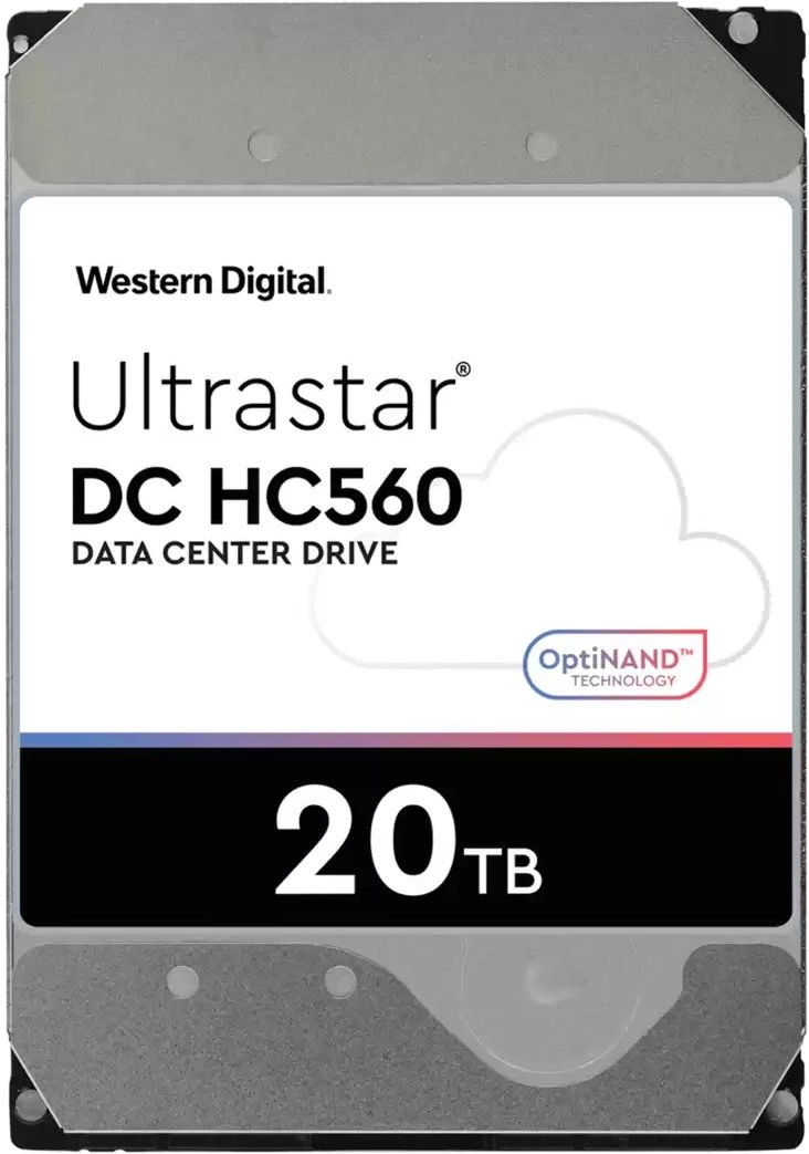 Жесткий диск WD SATA-III 20TB 0F38785 WUH722020BLE6L4 Server Ultrastar DC HC560 (7200rpm) 512Mb 3.5"