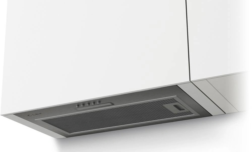Вытяжка встраиваемая Lex GS Bloc LIGHT 600 INOX нержавеющая сталь управление: кнопочное (1 мотор)