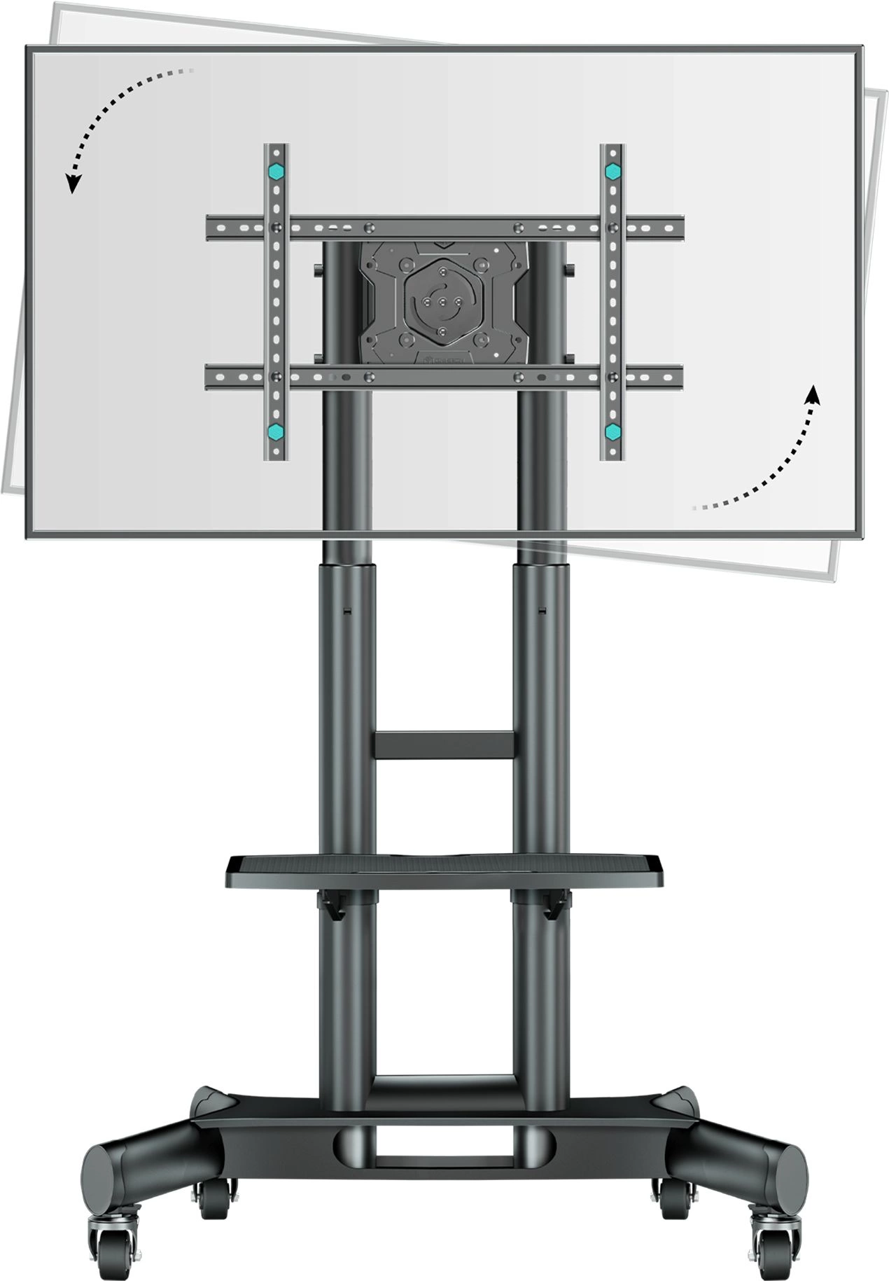 Стойка для телевизора Onkron TS1551 R черный 40"-75" макс.50кг напольный мобильный