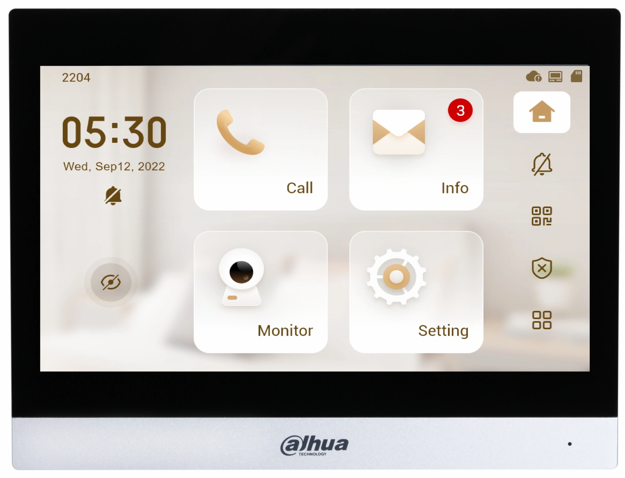 Видеодомофон Dahua DHI-VTH8641KMS-WP серебристый