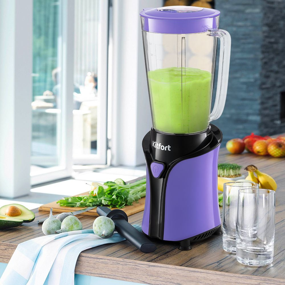 Блендер стационарный Kitfort KT-3034-1 350Вт фиолетовый